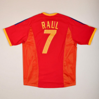 Spain 2002 - 2004 Home Shirt #7 Raul (Very good) L