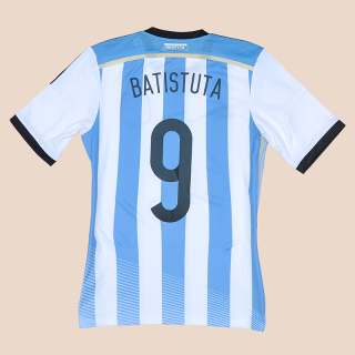 Argentina 2013 - 2015 Home Shirt #9 Batistuta (Very good) S