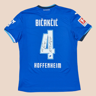 TSG Hoffenheim 2020 - 2021 Match Issue Signed Home Shirt #4 Bicakcic (Very good) L