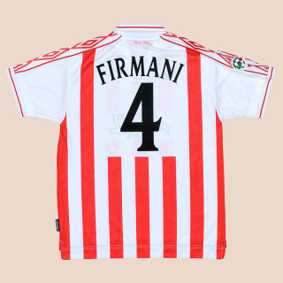 Vicenza 2000 - 2001 Match Issue Home Shirt #4 Firmani (Excellent) XL