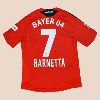 Bayer Leverkusen 2008 - 2009 Match Issue Signed Home Shirt #7 Barnetta (Very good) L