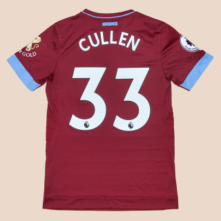 West Ham 2018 - 2019 Player Issue Home Shirt #33 Cullen (Excellent) S