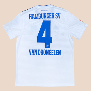 Hamburg 2018 - 2019 Match Issue Signed Home Shirt #4 van Drongelen (Excellent) L