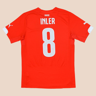 Switzerland  2014 - 2015 Home Shirt #8 Inler (Good) M