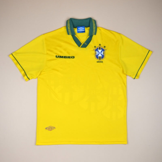 Brazil  1993 - 1994 Home Shirt (Good) YXL