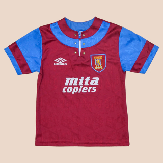 Aston Villa 1993 - 1995 Home Shirt (Very good) YL