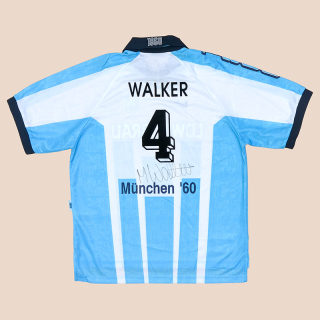1860 Munich 1995 - 1996 'Signed' Home Shirt #4 Walker (Excellent) XL