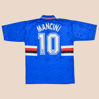 Sampdoria 1995 - 1996 Home Shirt #10 Mancini (Excellent) XL