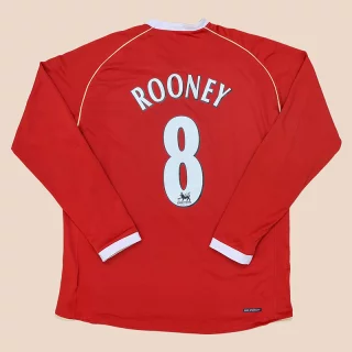Manchester United 2006 - 2007 Home Shirt #8 Rooney (Very good) L