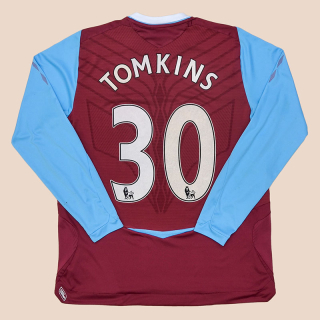 West Ham 2008 - 2009 Home Shirt #30 Tomkins (Good) L