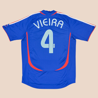 France 2005 - 2007 'Signed' Home Shirt #4 Vieira (Excellent) L