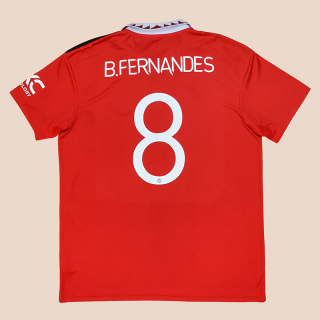 Manchester United 2022 - 2023 Home Shirt #8 Bruno Fernandes (Excellent) XL