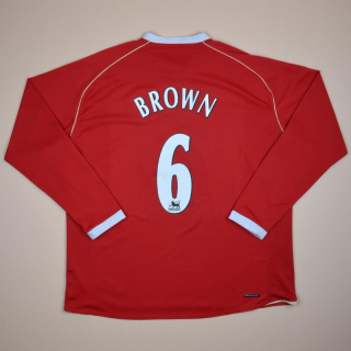 Manchester United 2006 - 2007 Home Shirt #6 Brown (Very good) XXL