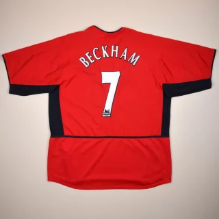 Manchester United 2002 - 2003 Home Shirt #7 Beckham (Very good) XL