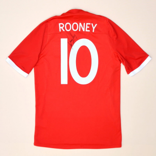 England 2010 - 2011 'Signed' Away Shirt #10 Rooney (Good) M