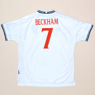 England 1999 - 2001 Home Shirt #7 Beckham (Very good) XXL