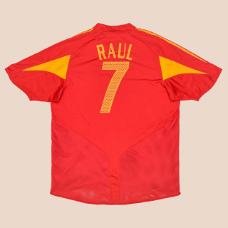 Spain 2004 - 2006 Home Shirt #7 Raul (Good) XL