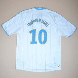 Olympique Marseille 2009 - 2010 Home Shirt #10 Champion De France (Very good) XL