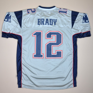 New England Patriots NFL American Football Shirt #12 Brady (Excellent) L
