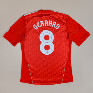 Liverpool 2010 - 2012 European Home Shirt #8 Gerrard (Very good) M