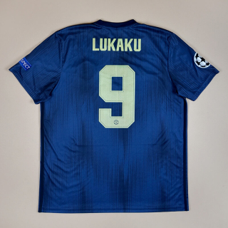 Manchester United 2018 - 2019 Champions League Third Shirt #9 Lukaku (Excellent) XL