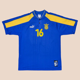 Ukraine 1998 - 2000 Match Worn Away Shirt #16 (Very good) XL