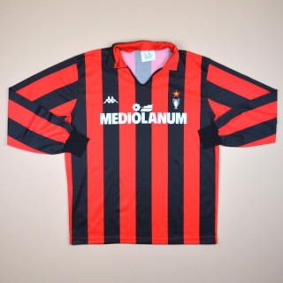 AC Milan 1989 - 1990 Long sleeve Home Shirt (Very good) L