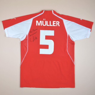 Switzerland  2004 - 2006 Match Issue Signed Home Shirt #5 Muller (Very good) XL