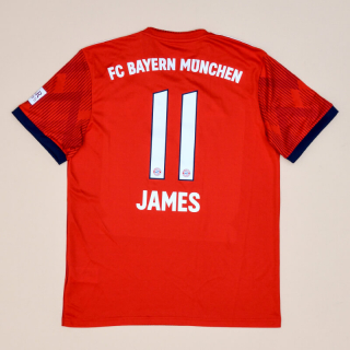 Bayern Munich 2018 - 2019 Home Shirt #11 James (Very good) M