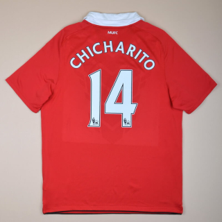 Manchester United 2010 - 2011 Home Shirt #14 Chicharito (Good) L