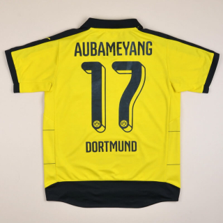 Borussia Dortmund 2015 - 2016 Home Shirt #17 Aubameyang (Very good) YXL